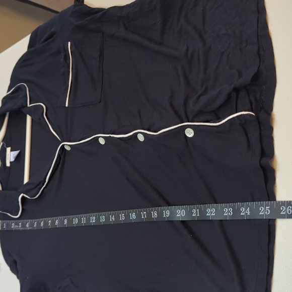 Eberjey, Giselle, Black Long Sleeve And Long Pants Pajama Set. Small - Picture 7 of 9